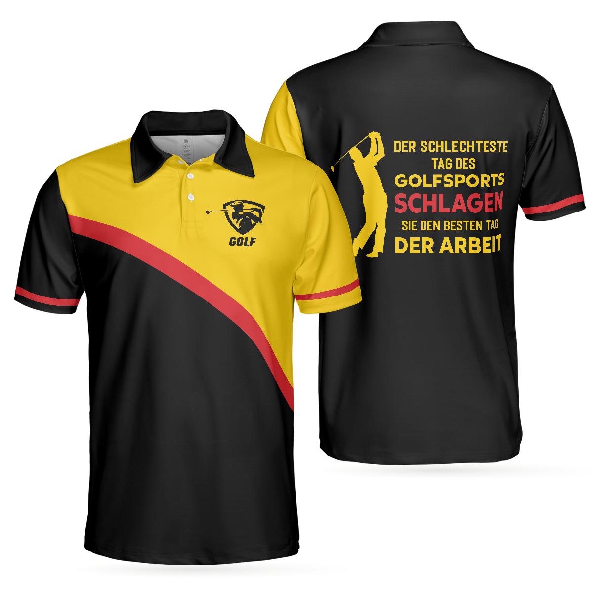 Der Schlechteste Tag Des Golfsports Schlagen Sie Den Besten Tag Der Arbeit Polo Shirt, German Golf Shirt For Men, Gift For Men Golfers