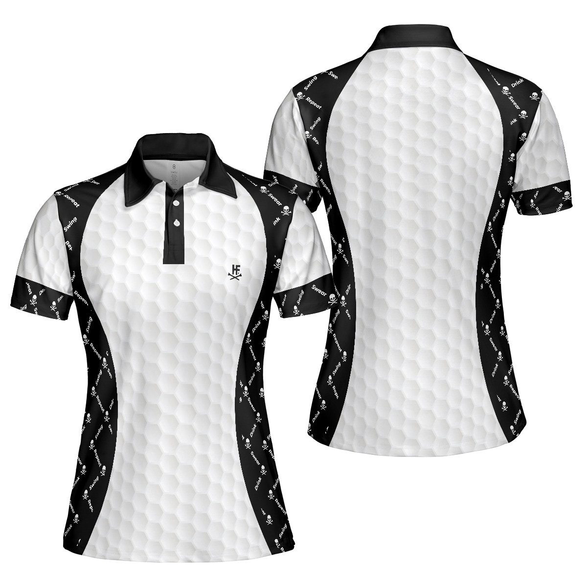 Golf Women Polo Shirt, Swing Swear With Skull Argyle Pattern Golf  Women Polo Shirt, Basic Ladies Golfing Shirt - Perfect Gift For Women, Ladies