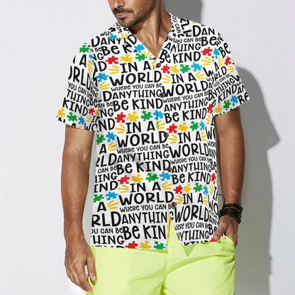 Be Kind Autism Multicolor Puzzle Hawaiian Shirt, 3D Puzzle Aloha Shirt, Perfect Gift For Lovers, Friends, Husband, Boyfriend, Family