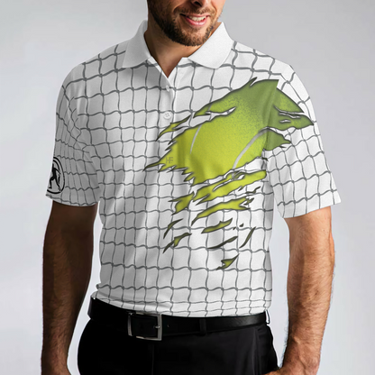 Tennis Men Polo Shirt, Check Pattern Short Sleeve Tennis Print Shirt, Gift For Stylish Tennis Players - Best Polo Shirt For Men, Tennis Players