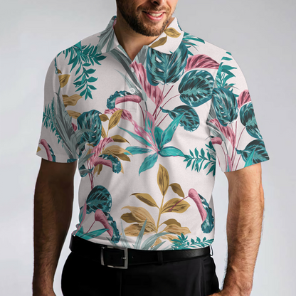 Exotic Tropical Plants Men Polo Shirt, Best Tropical Plant Polo Shirt For Adults, Tropical Themed Shirt