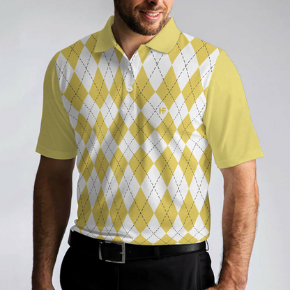 Yes I Do Have A Retirement Plan I Plan On Bowling Polo Shirt, Yellow Argyle Pattern Shirt, Gift For Bowlers - Perfect Gift For Men