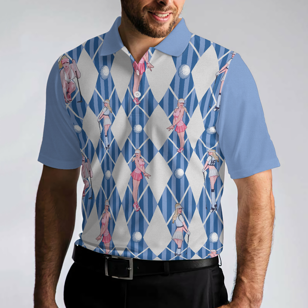 Argyle golf shirt online