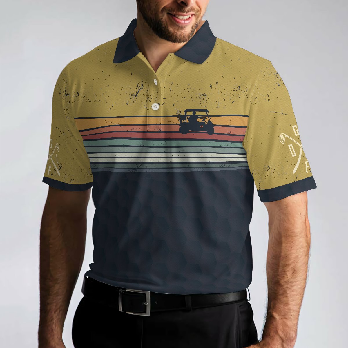 This Is How A Cool Grandpa Rolls Golf Polo Shirt, Striped Shirt For Men, Cool Golf Gift For Golfers - Perfect Gift For Men