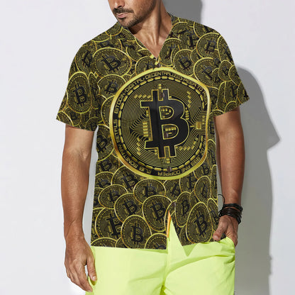 Bitcoins Hawaiian Shirt, Bitcoins Aloha Shirt For Men - Perfect Gift Husband, Boyfriend, Family, Friends