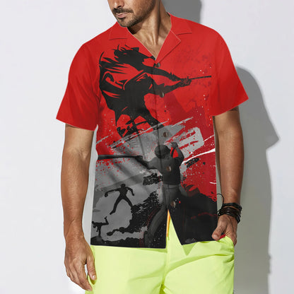 Baseball Red Is The New Black Hawaiian Shirt, Baseball Aloha Shirt For Men- Perfect Gift For Baseball Lovers, Friends, Husband, Boyfriend, Family