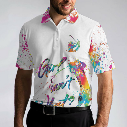 Color Golfer Men Polo Shirts, Girl Can't What Golf Short Sleeve Shirt For Men, Gift For Golfers