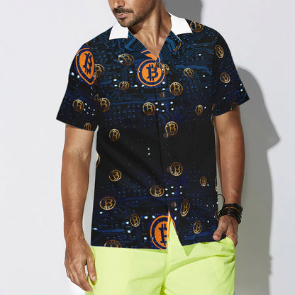 Bitcoin Logo Hawaiian Shirt, Bitcoin Aloha Shirt For Men - Perfect Gift For Bitcoin Lovers, Family, Friends, Husband, Boyfriend