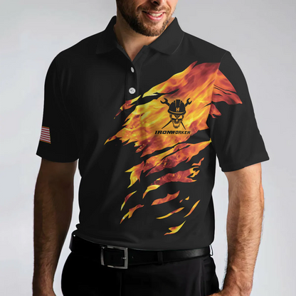 Skull Ironworker Polo Shirt, Ironworker My Craft Allows Me To Build Anything Shirt For Men, Cool Gift For Ironworker Lovers