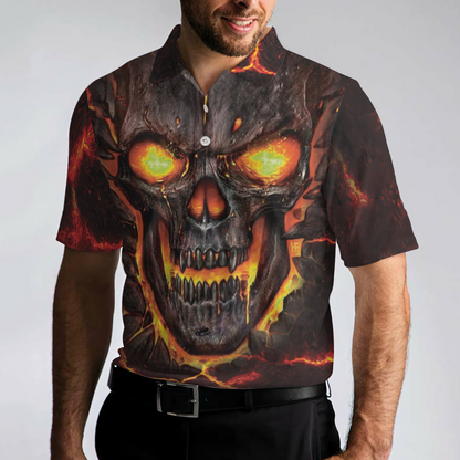 Tucking Fen Pin Polo Shirt, Skull Bowling Polo Shirt Design, Scary Halloween Gift For Bowling Lovers - Perfect Gift For Men