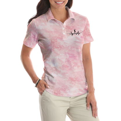 This Girl Runs On Jesus And Golf Short Sleeve Women Polo Shirt - Perfect Gift For Women