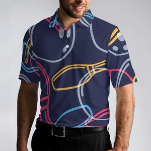 I Go Bowling Because I Like It Men Polo Shirt, Black Argyle Pattern Shirt  Design, Best Polo Style Bowling Shirt