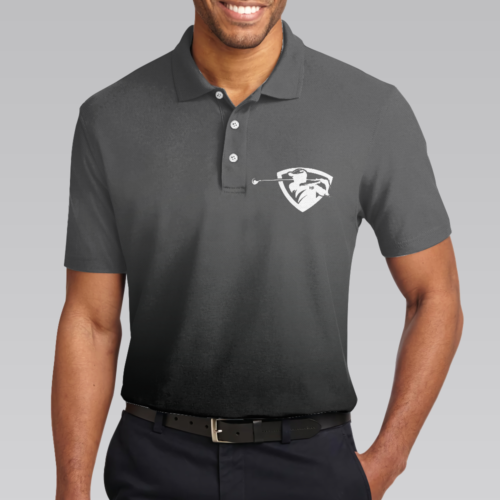 Golf Black Pimps Polo Shirt For Men, Funny White Men Golfing Polo Shirt - Best Gift For Golf Lovers