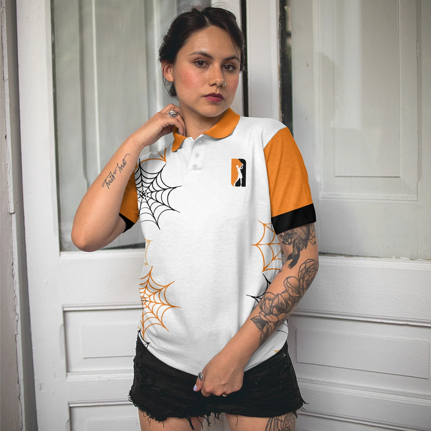 Witch Halloween Women Polo Shirt, Just A Girl Who Loves Golf Not A Witch Golf Short Sleeve Shirt, Halloween Gift For Female Golfers
