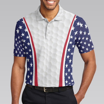 Patriotic Golf Texture Short Sleeve Skull USA Flag Golf Men Polo Shirt, American Flag Polo Shirt, Best Golf Shirt For Men