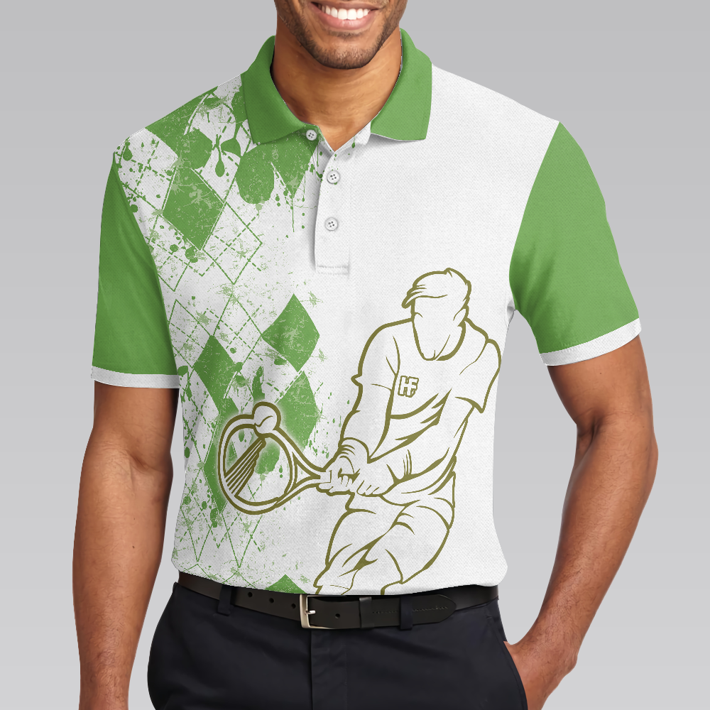 Tennis Polo Shirt , Tennis Now Beer Later Polo Shirt, White And Green Tennis Shirt For Men - Perfect Gift For Men, Tennis Players