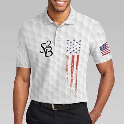 American Flag Men Polo Shirt, Golf 4th Of July Polo Shirt, Cool Golf Gift For Beer Lovers