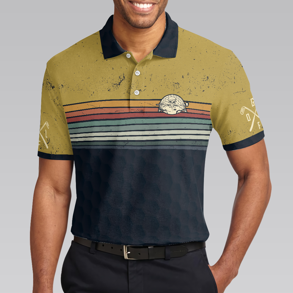 Vintage Golf Men Polo Shirt, Best Dad By Par Golf Dad Polo Shirt, Plus Size Golfing Polo Style Shirt, Best Gift For Golf Addicts Dad