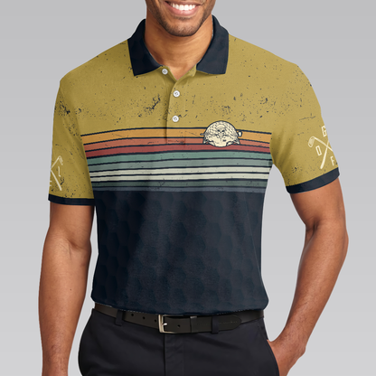 Vintage Golf Men Polo Shirt, Best Dad By Par Golf Dad Polo Shirt, Plus Size Golfing Polo Style Shirt, Best Gift For Golf Addicts Dad