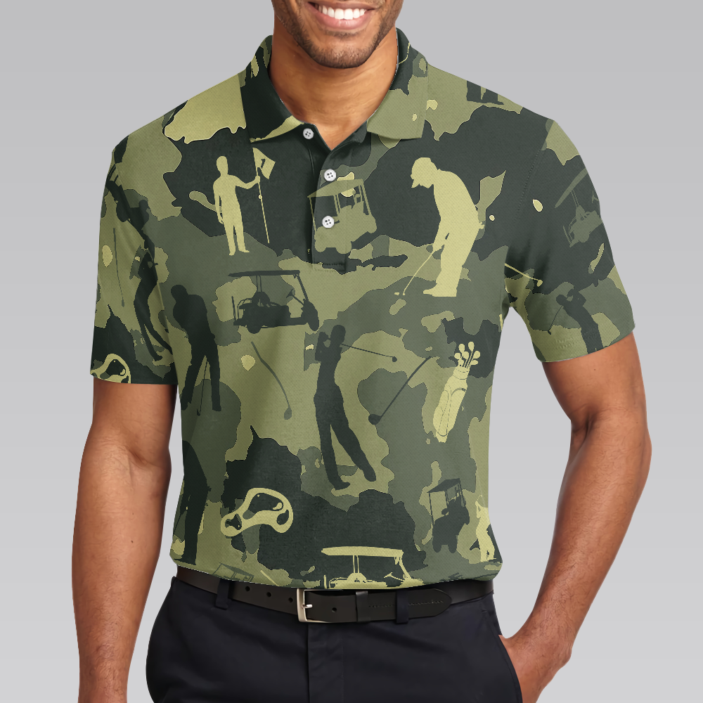 Camouflage golf outlet shirt