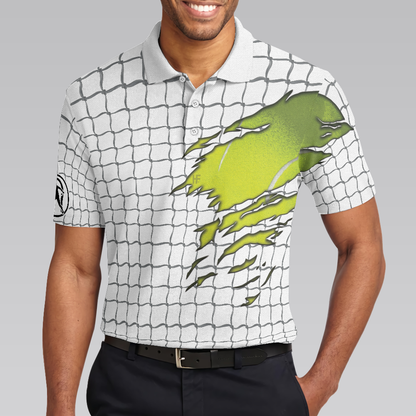 Tennis Men Polo Shirt, Check Pattern Short Sleeve Tennis Print Shirt, Gift For Stylish Tennis Players - Best Polo Shirt For Men, Tennis Players