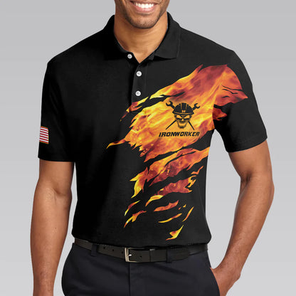 Skull Ironworker Polo Shirt, Ironworker My Craft Allows Me To Build Anything Shirt For Men, Cool Gift For Ironworker Lovers