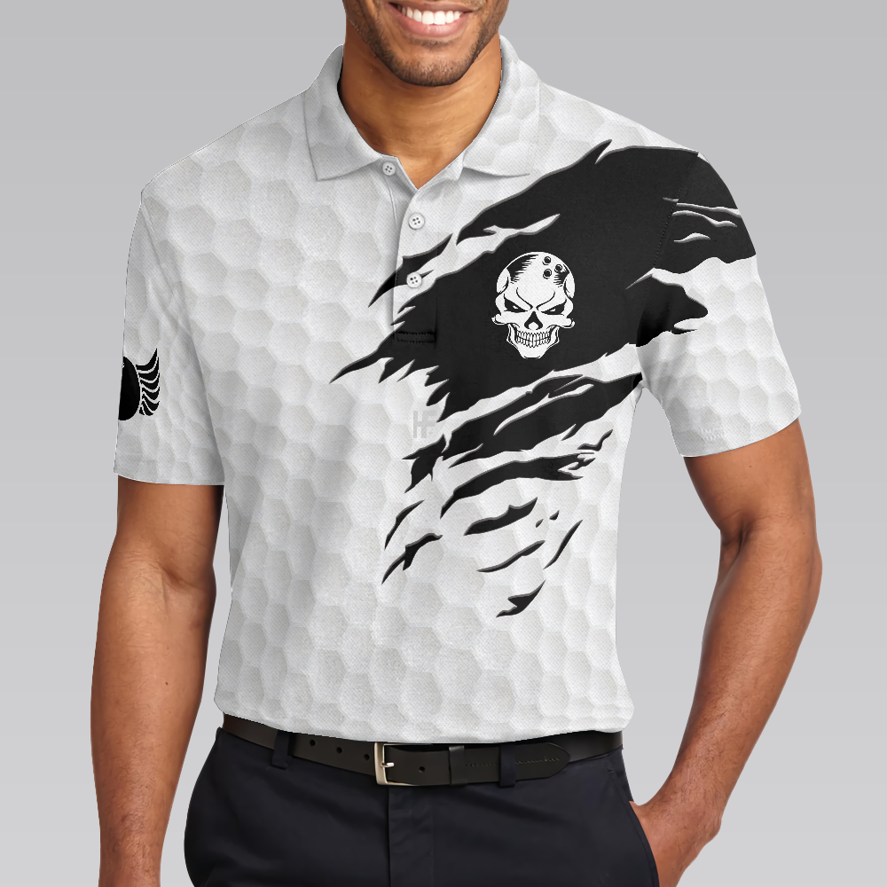 This Is My Lucky Do Not Wash Bowling Shirt Polo Shirt, Black And White Skull Golfing Shirt, Funny Sayings Shirt - Perfect Gift For Men