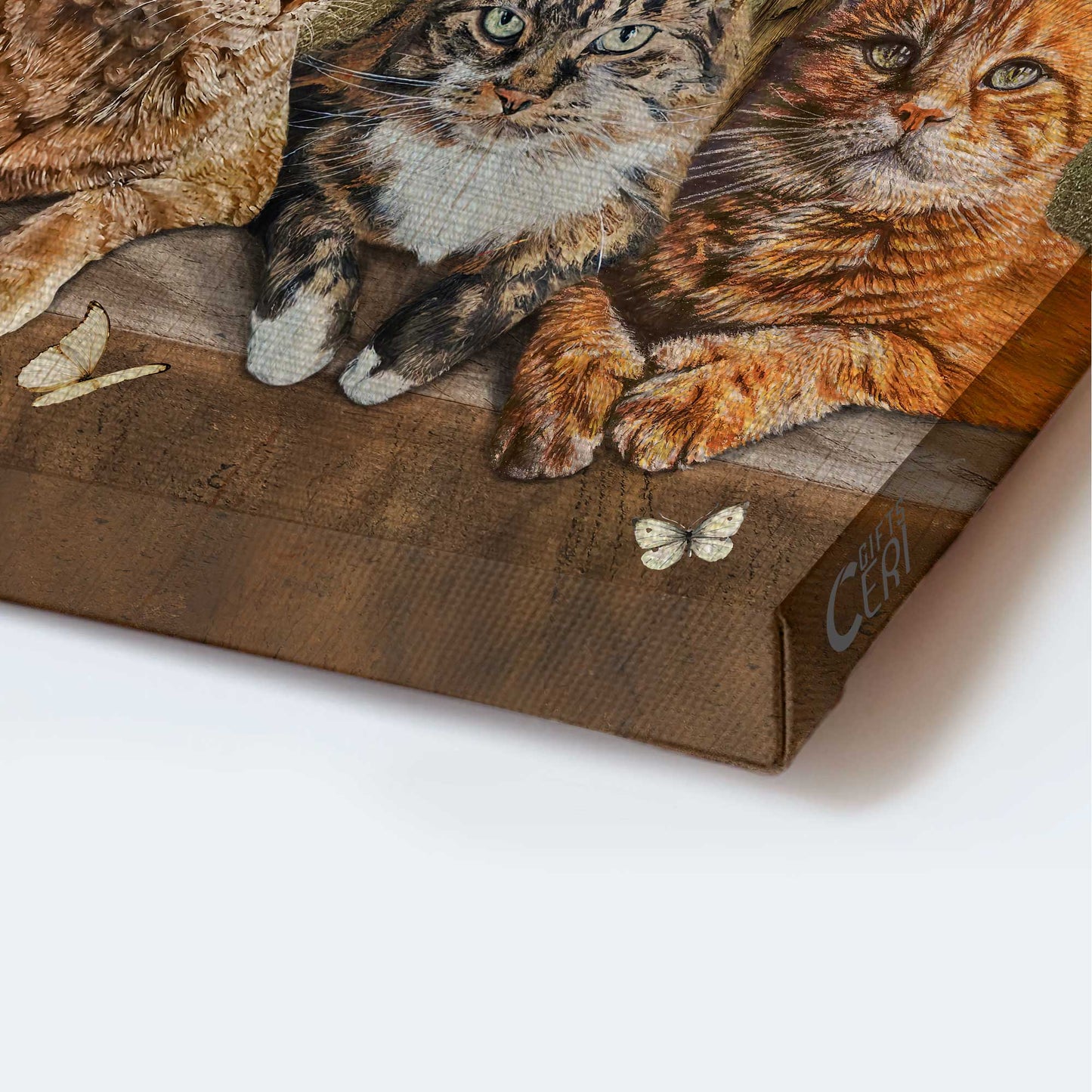 Jesus Portrait Canvas - Angry cat, Green farm, Wooden sign, Windmill Portrait Canvas - Gift For Christian -Today I choose joy