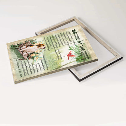 Jesus Portrait Canvas - Beagle, Cardinal, In the park Portrait Canvas - Gift For Christian - Waiting at the door for you