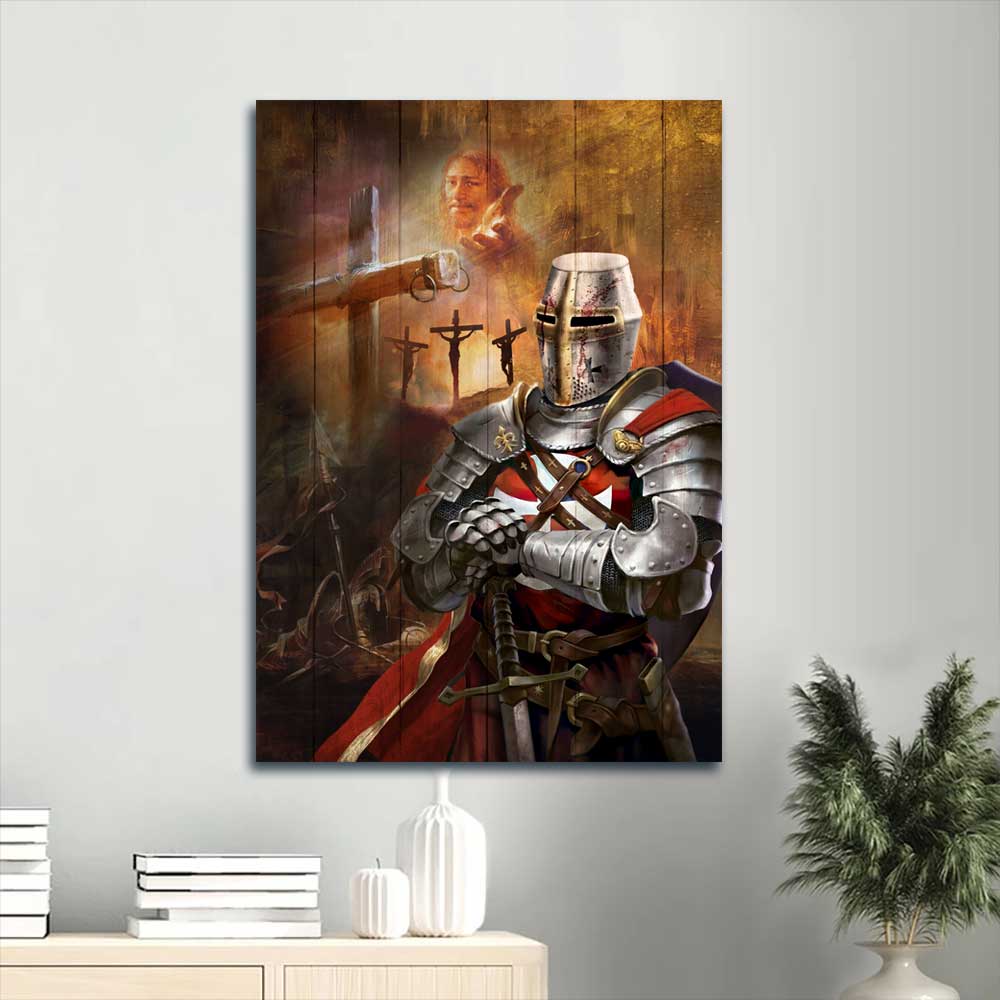 Jesus Portrait Canvas - Beautiful Warrior Painting, Jesus On The Cross, Jesus Calls - Portrait Canvas - Gift For Christian