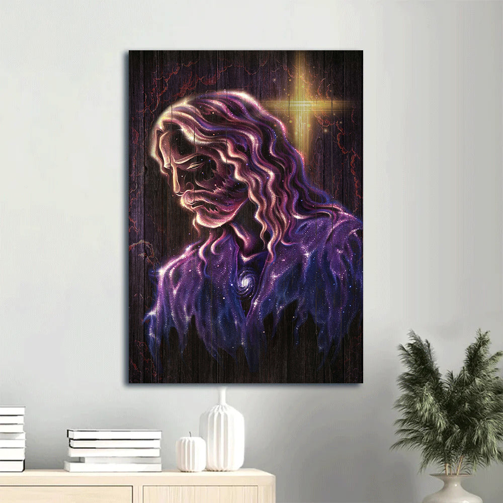 Jesus Portrait Canvas - Christ the redeemer, Religious art, Serenity prayer Portrait Canvas - Inspirational gift, Gift For Christian