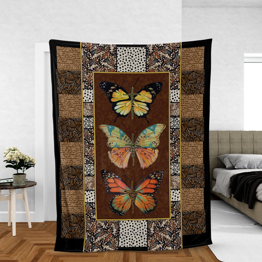 Christian Throw Blanket, Faith Blanket, Jesus Blanket, Inspirational Gift, Colorful Butterfly Blanket, Winter Blanket, Faith Hope Love