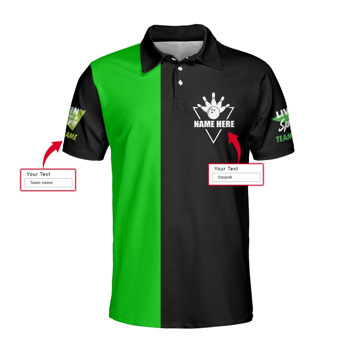Bowling Custom Men Polo Shirt, Personalized Polo Shirt, Bowling Livin' On A Spare Shirt For Men - Perfect Gift For Friend, Family, Bowling Lovers