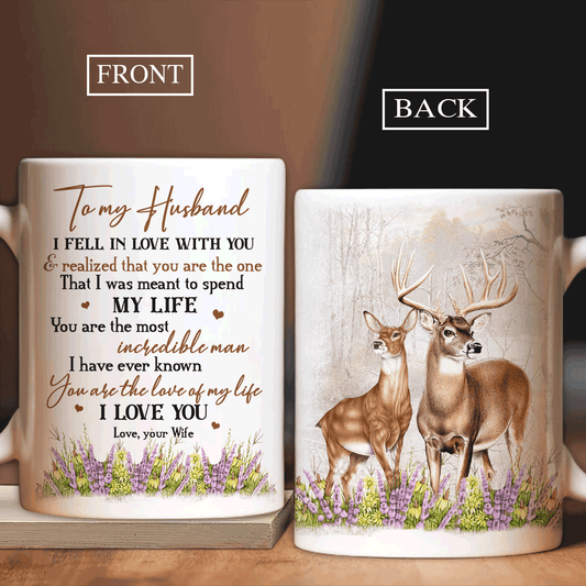 Gift For Husband Mug - Couple AOP Mug - To my Husband, Dear couple, Flowerbed Mug - Gift for Husband, Couple, Lover - You are the love of my life Mug