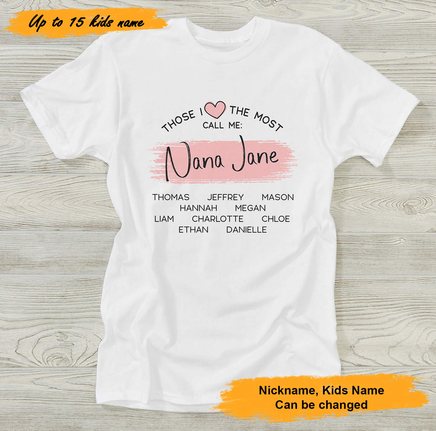 Mother's T-shirt, Favorite People Call Me Custom Name Shirt, Mother's Day Shirt - Personalized Gift For Mom, Gigi, Nana, Mimi, Grandma