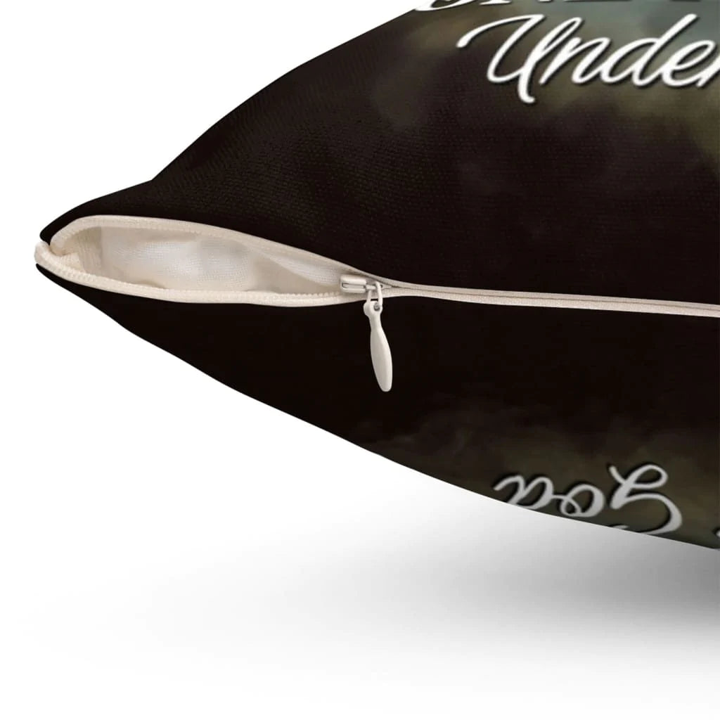 Bible Verse Pillow - Jesus Pillow - Jesus Hand, Eagles Pillow - Gift For Christian - One Nation Under God Pillow