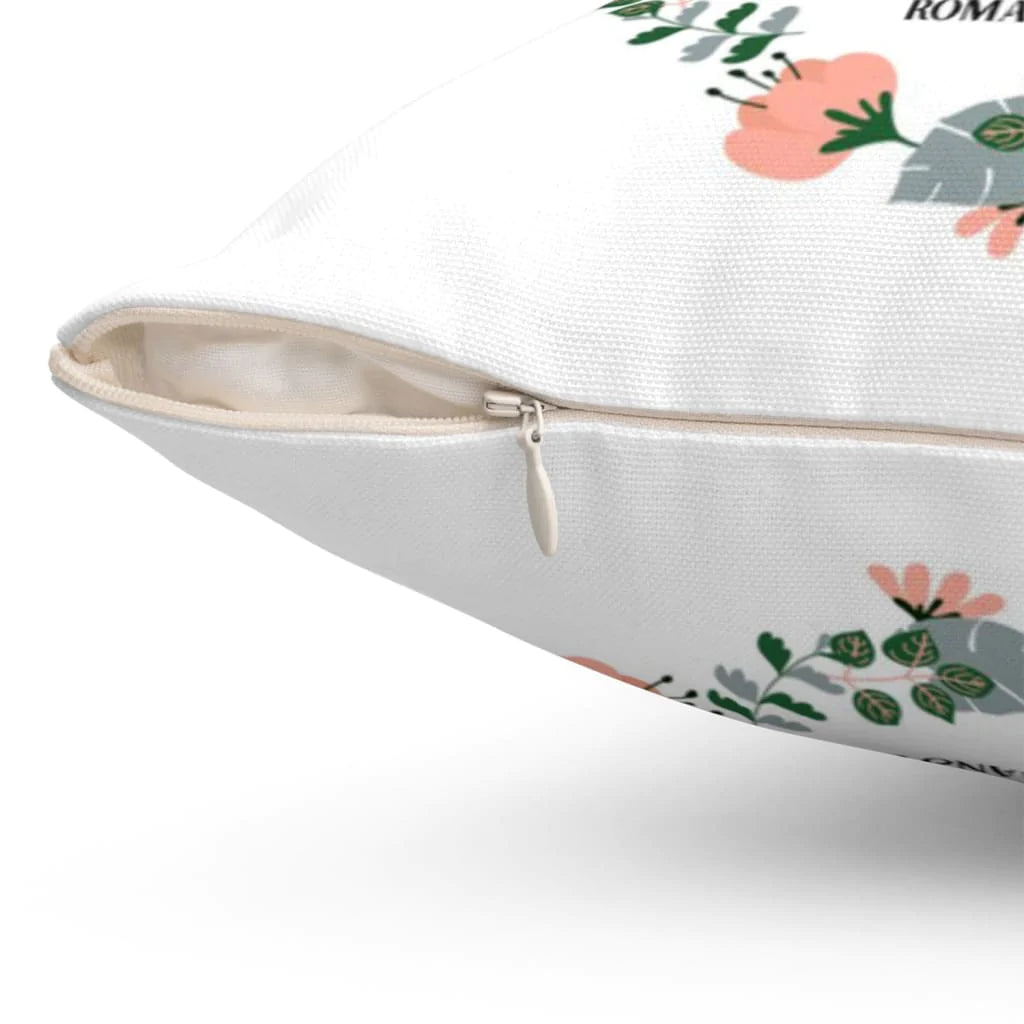 Jesus Pillow - Wreath, Dove Art Pillow - Gift For Christian - Romans 5:1 Therefore being justified by faith Throw Pillow
