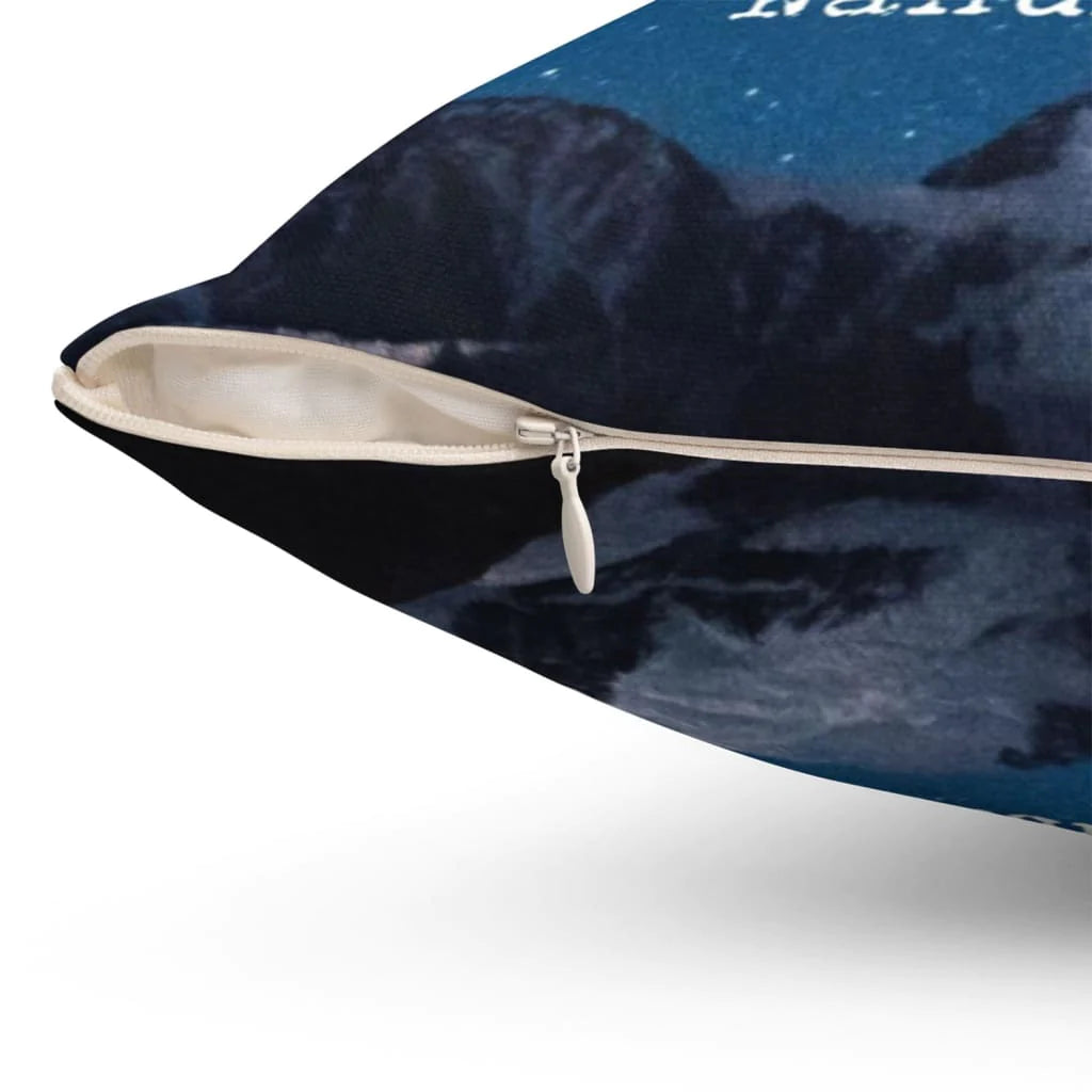 Bible Verse Pillow - Jesus Pillow - Night Mountain Pillow - Gift For Christian - The lord is good Nahum 1:7 Pillow
