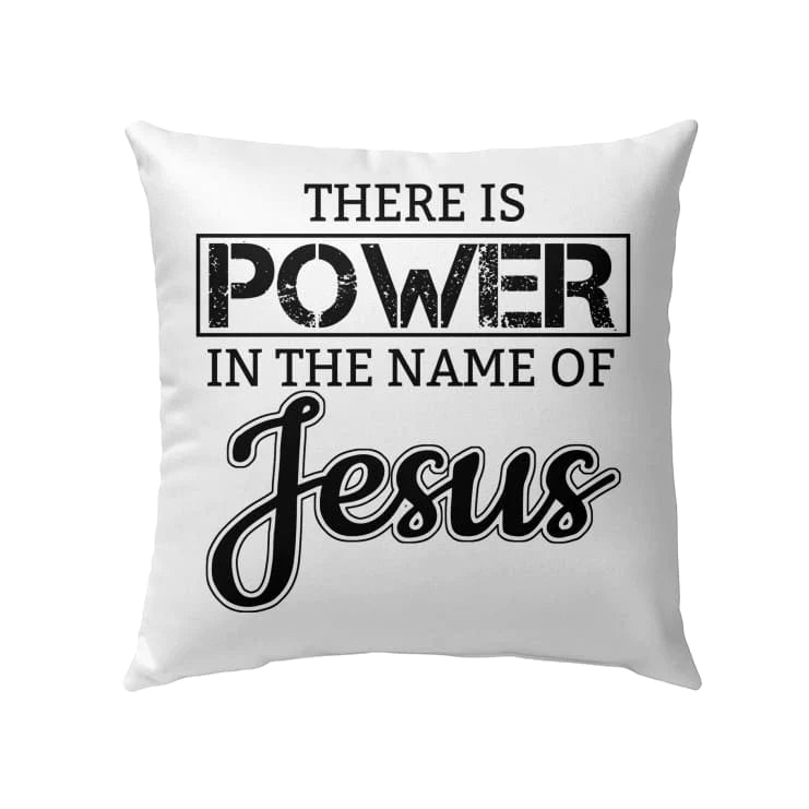 Jesus Pillow - Gift For Christian - There is power in the name of Jesus Throw Pillow