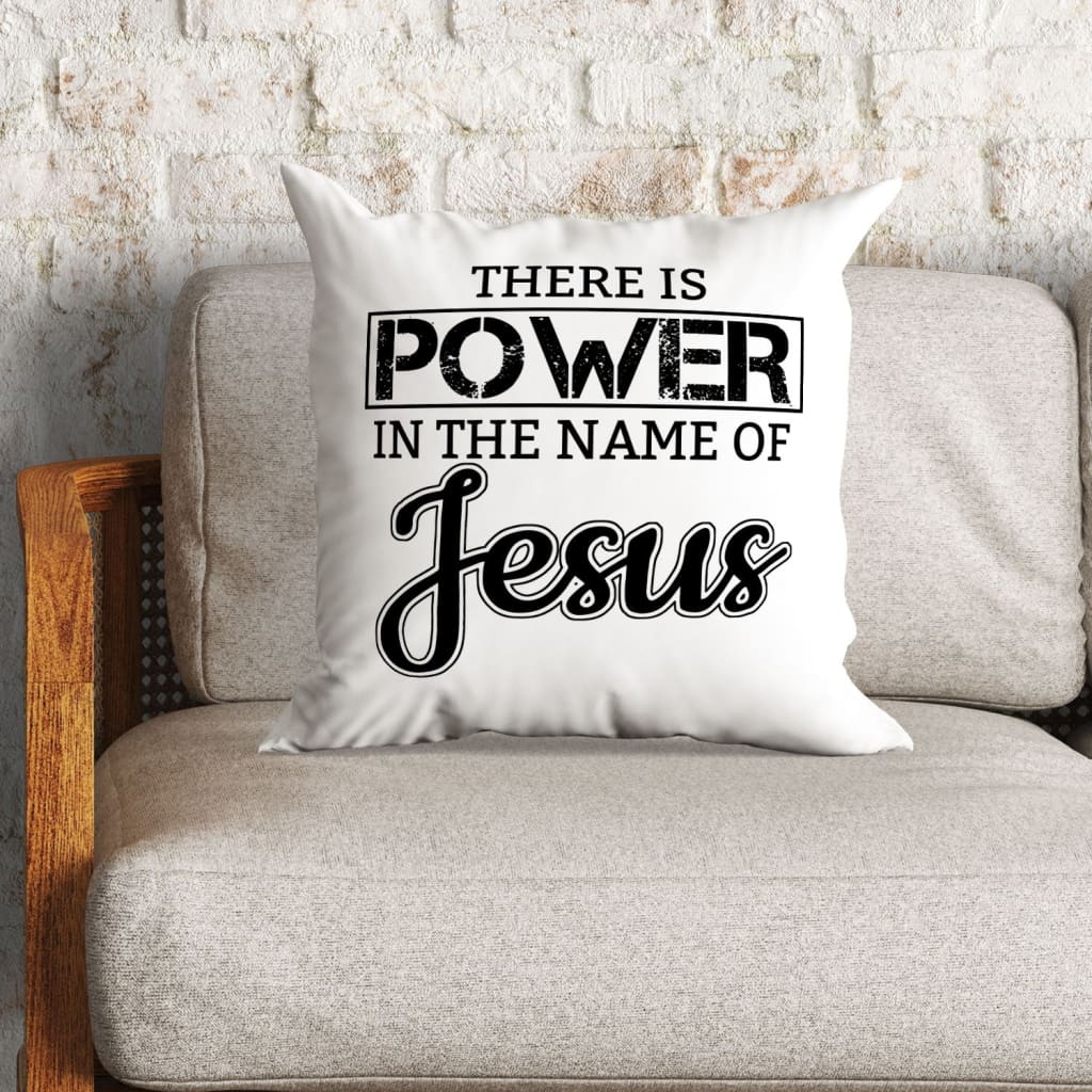 Jesus Pillow - Gift For Christian - There is power in the name of Jesus Throw Pillow