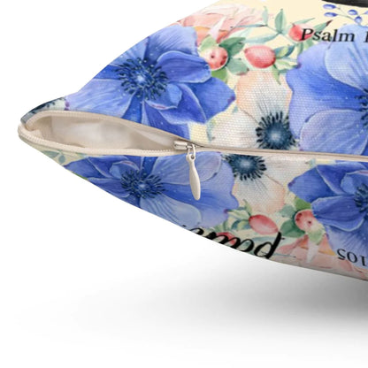 Bible Verse Pillow - Jesus Pillow - Flower Pillow - Gift For Christian - Thy word is a lamp to my feet Psalm 119:105 pillow