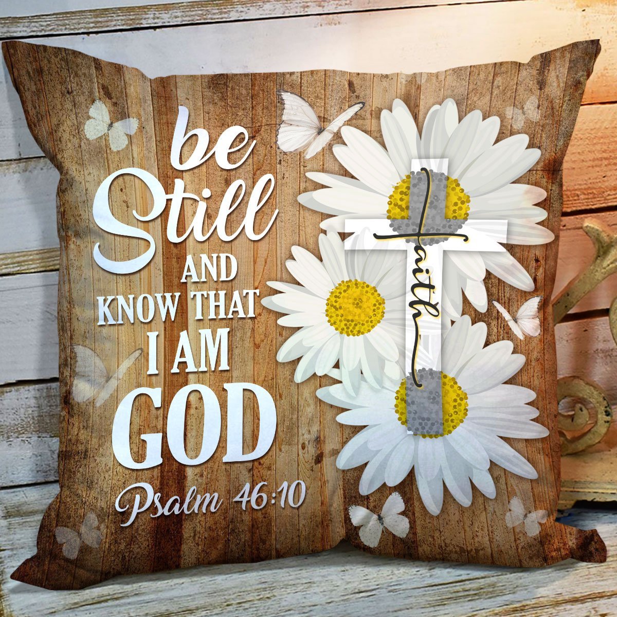 Bible Verse Pillow - Scripture Pillow - God Pillow -  Special Throw Pillow - Be Still And Know That I Am God