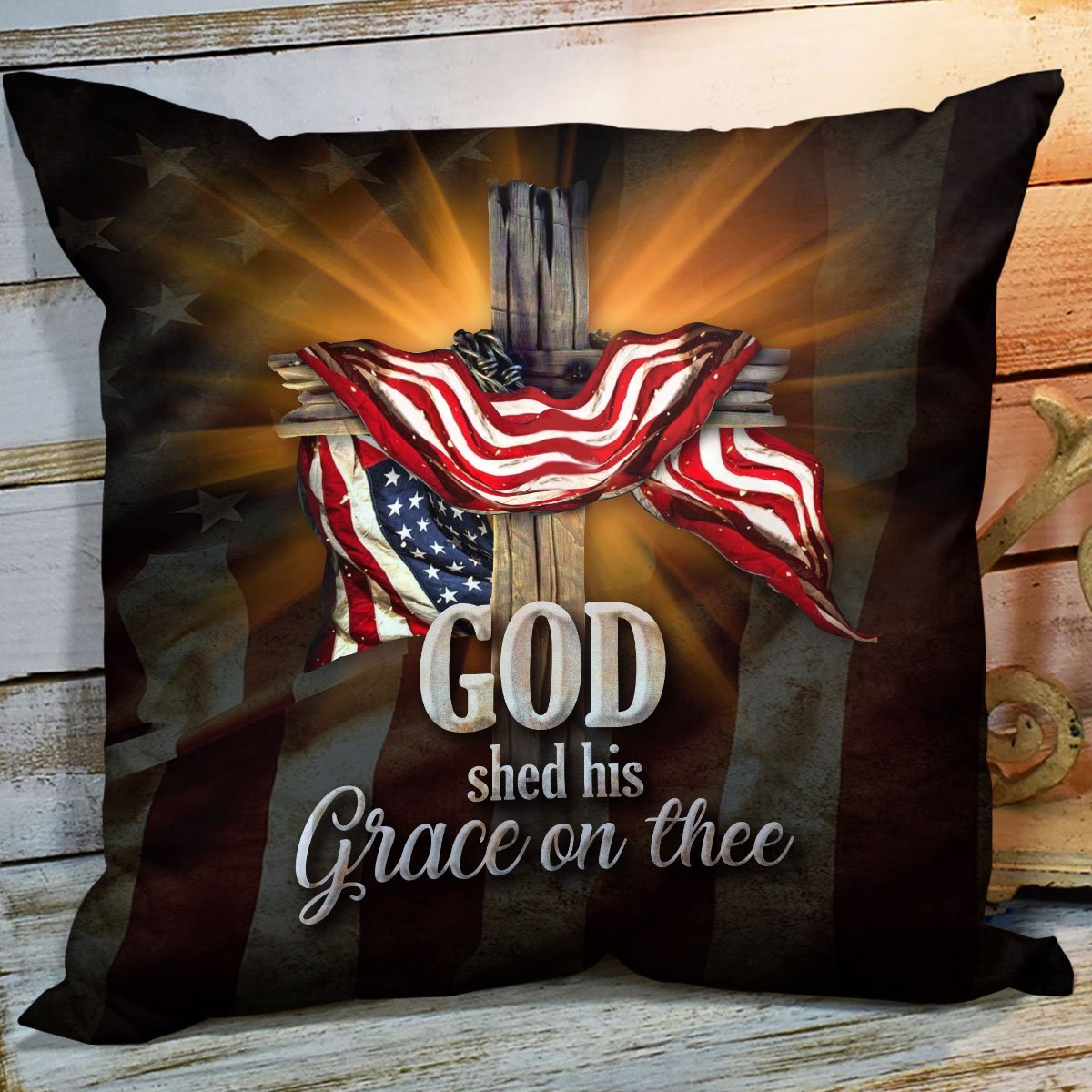 Bible Verse Pillow - Jesus Pillow- Gift For Christian - God Shed His Grace On Thee